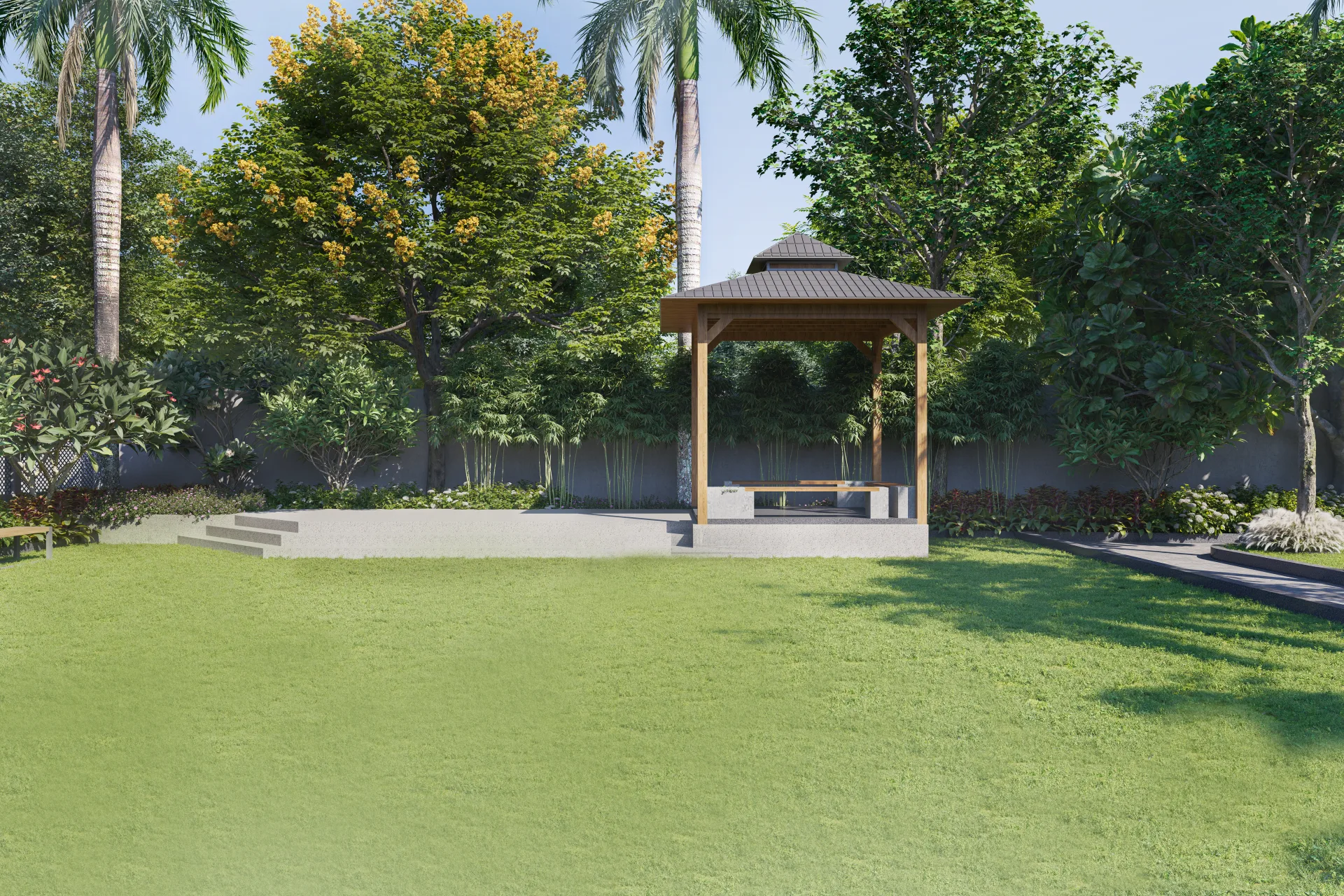 6 MAULI CRYSTAL 35 GARDEN A GAZEBO DAY VIEW